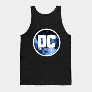 DC on SCREEN Podcast Logo (Blue Nebula Circle) Tank Top